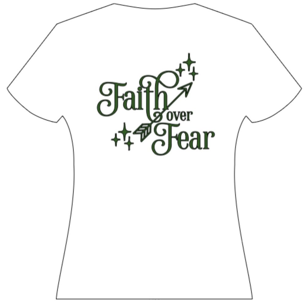 Custom-Made Faith over Fear T-Shirt - Picture 4 of 11